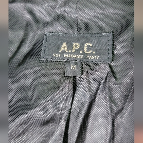 A.PC. Wool H. Moser Long Coat Button - Picture 7 of 8